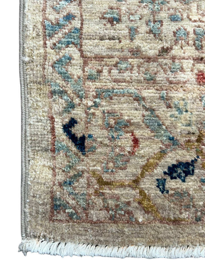 Ivory &amp; Soft Beige Medallion Wool Rug – 8.1’ x 9.11’