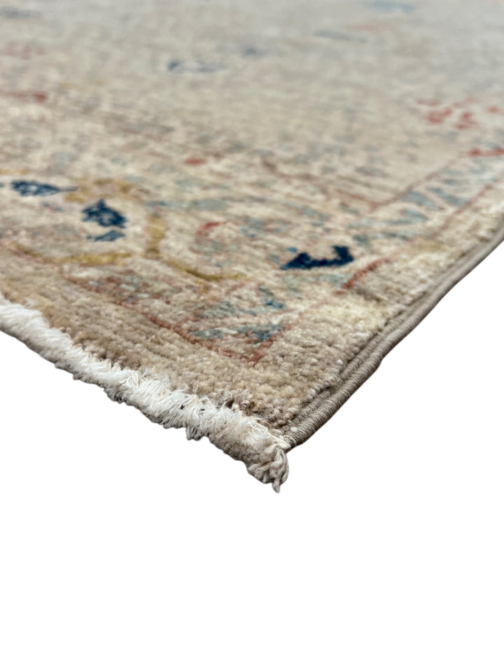 Ivory &amp; Soft Beige Medallion Wool Rug – 8.1’ x 9.11’