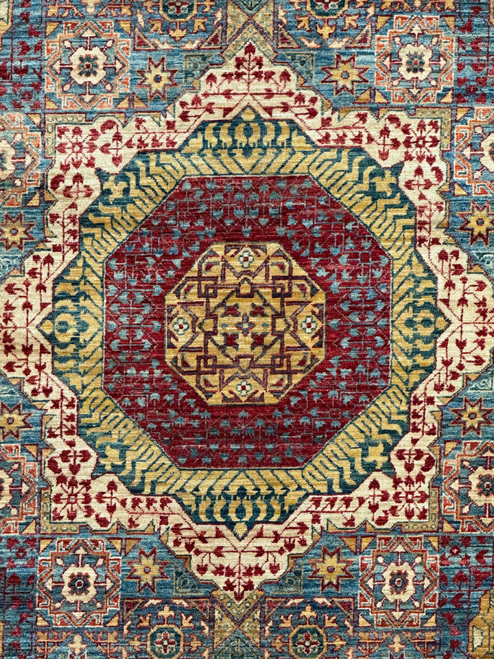 Blue, Burgundy &amp; Gold Medallion Runner Rug – 2.10’ x 23.1’