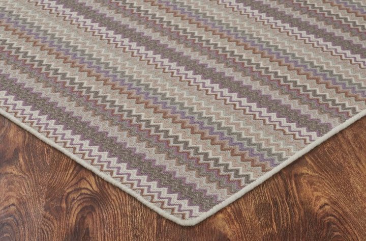 Vela - Wool Chevron Carpet – Modern Multi-Color Design