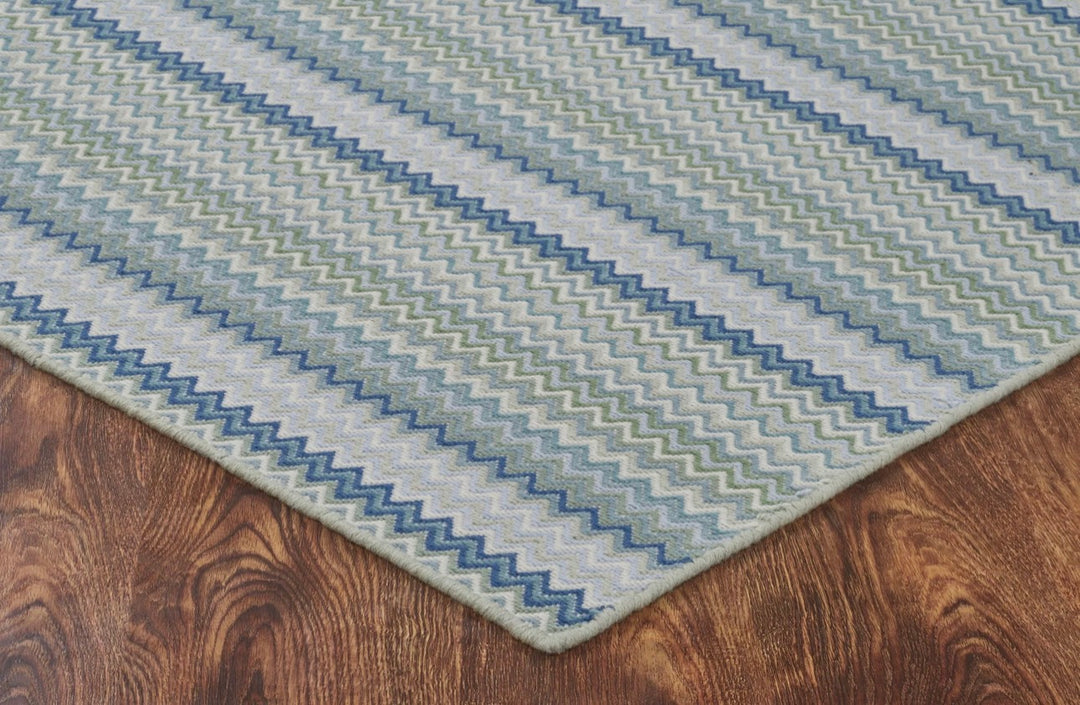 Vela - Wool Chevron Carpet – Modern Multi-Color Design