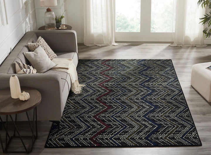 Arden Geometric Wool Carpet – Modern Textured Pattern