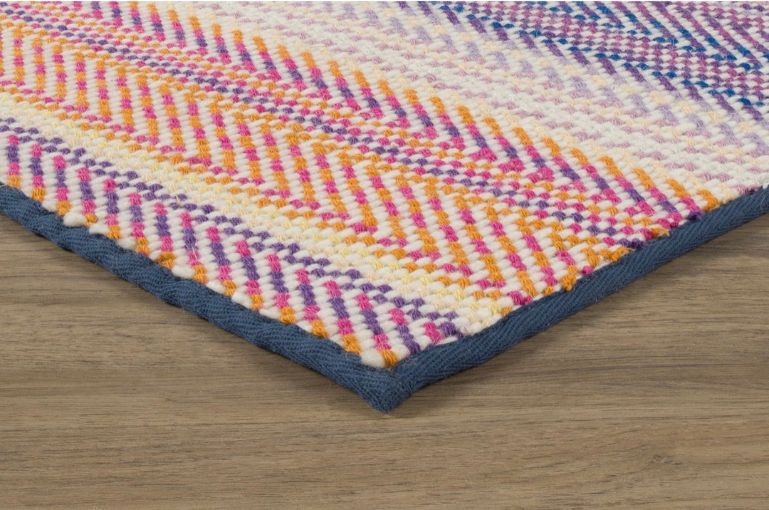 Elara - Multicolor Herringbone New Zealand Wool Carpet