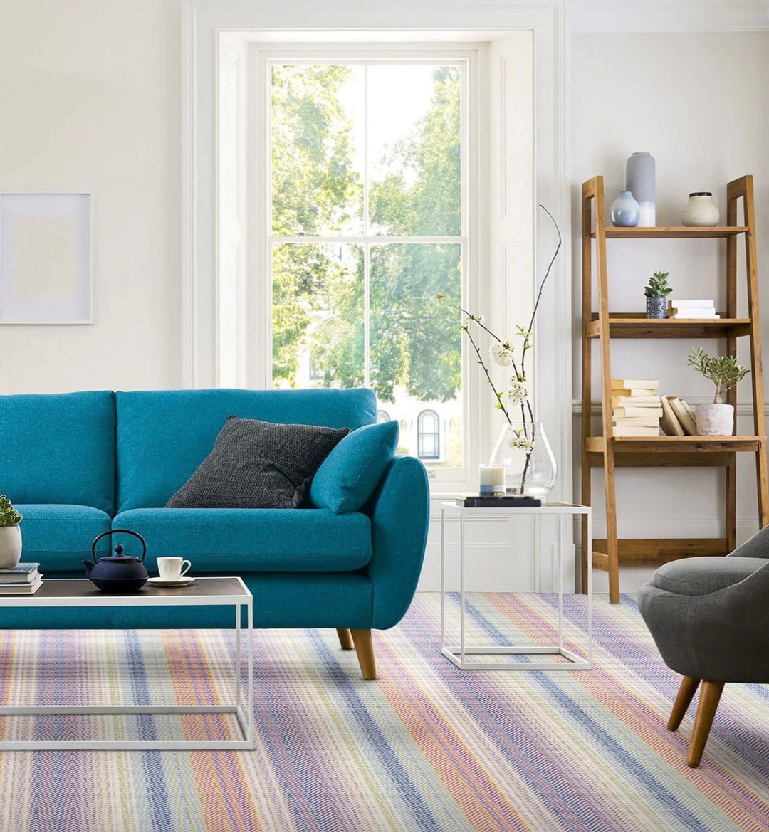 Elara - Multicolor Herringbone New Zealand Wool Carpet