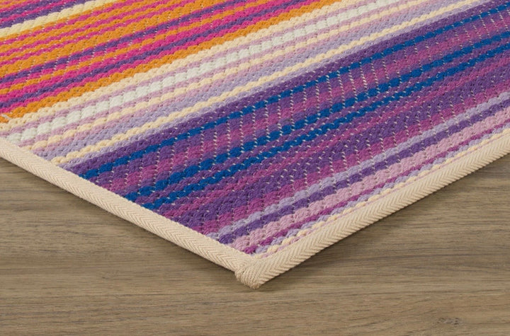 Noma – Multicolor Striped New Zealand Wool Carpet