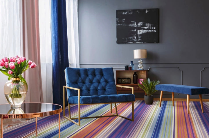 Noma – Multicolor Striped New Zealand Wool Carpet