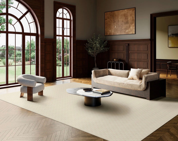 Avra - Geometric Wool Carpet – Textured Modern Pattern
