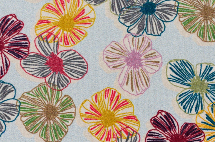 Miro - Multicolor Floral Nylon Carpet – Contemporary Botanical Pattern