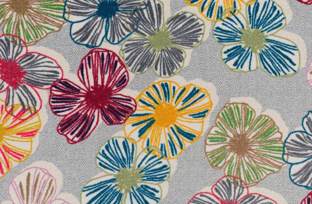 Miro - Multicolor Floral Nylon Carpet – Contemporary Botanical Pattern