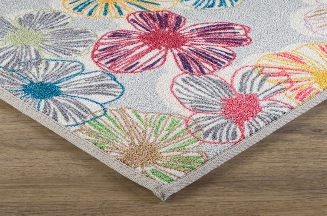 Miro - Multicolor Floral Nylon Carpet – Contemporary Botanical Pattern