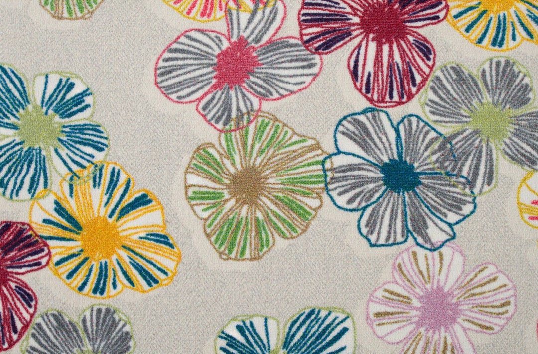 Miro - Multicolor Floral Nylon Carpet – Contemporary Botanical Pattern