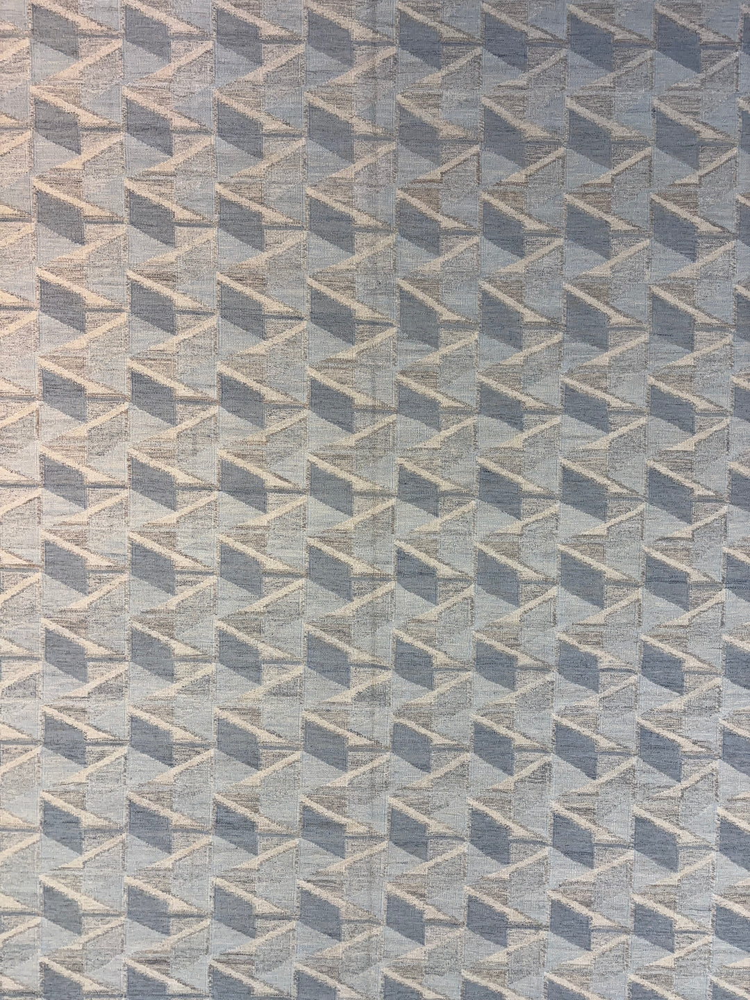 Blue, Gray &amp; Ivory Geometric Flatweave Wool Rug – 16’0” x 18’6”