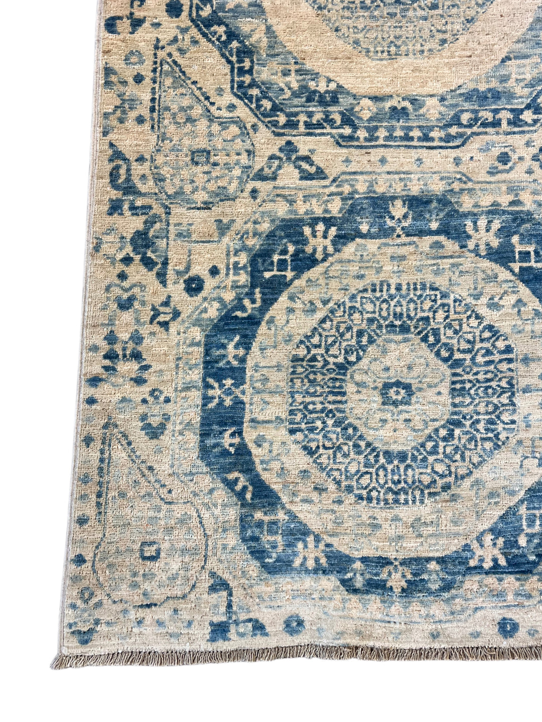 Blue &amp; Ivory Octagonal Medallion Rug – 7’10” x 9’9”