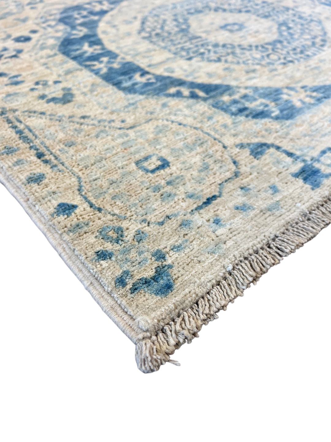 Blue &amp; Ivory Octagonal Medallion Rug – 7’10” x 9’9”