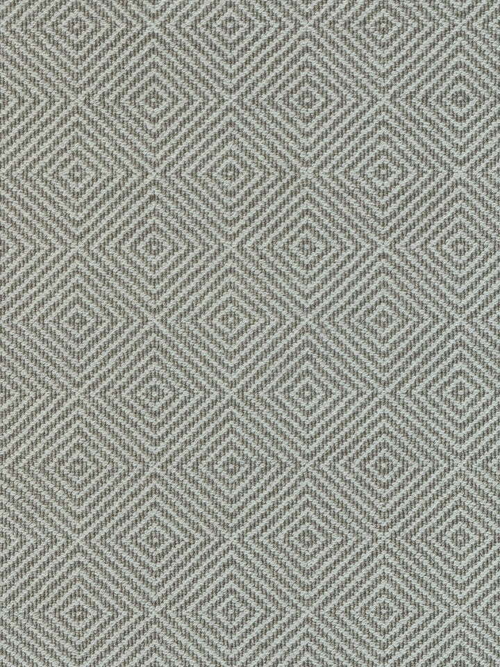 Ivory &amp; Soft Beige Diamond Pattern Wool Carpet – 8’11” x 11’11”