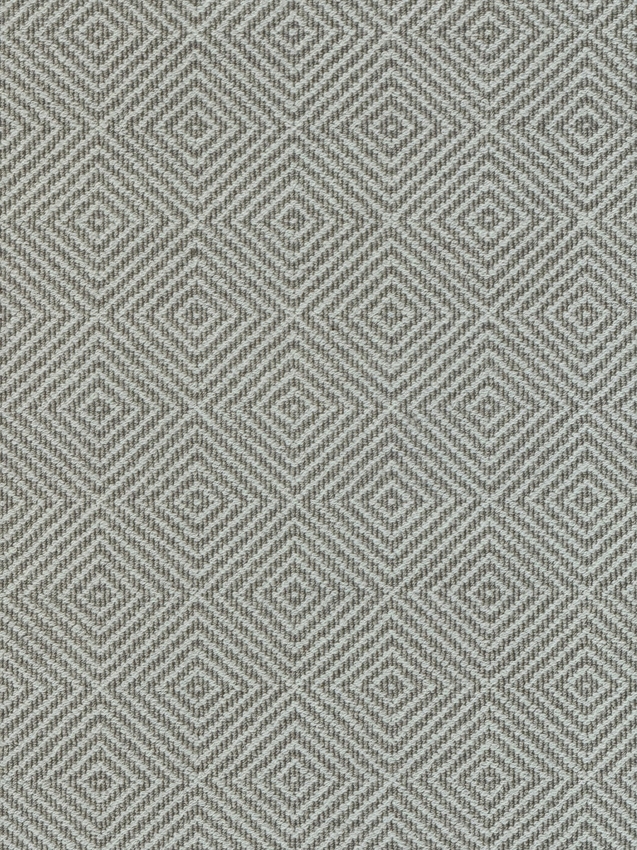 Ivory & Soft Beige Diamond Pattern Wool Carpet – 8’11” x 11’11”