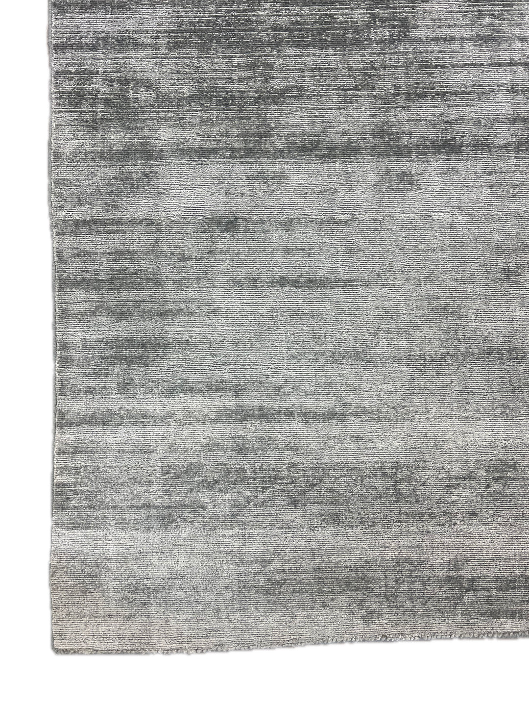 Silver Gray, Charcoal &amp; Ivory Abstract Modern Area Rug – 9’2” x 12’0”