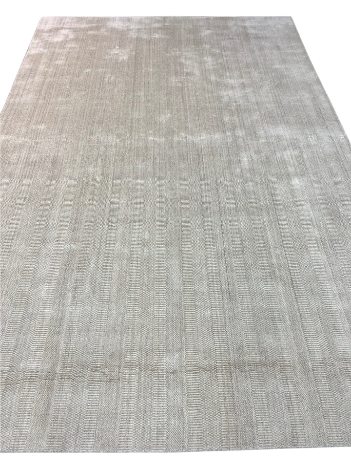 Silver Gray &amp; Taupe Textured Modern Area Rug – 8’8” x 13’0”