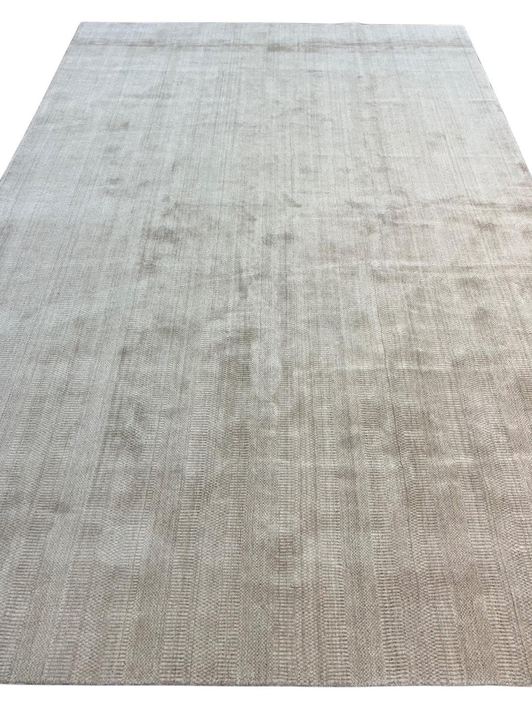 Silver Gray &amp; Taupe Textured Modern Area Rug – 8’8” x 13’0”