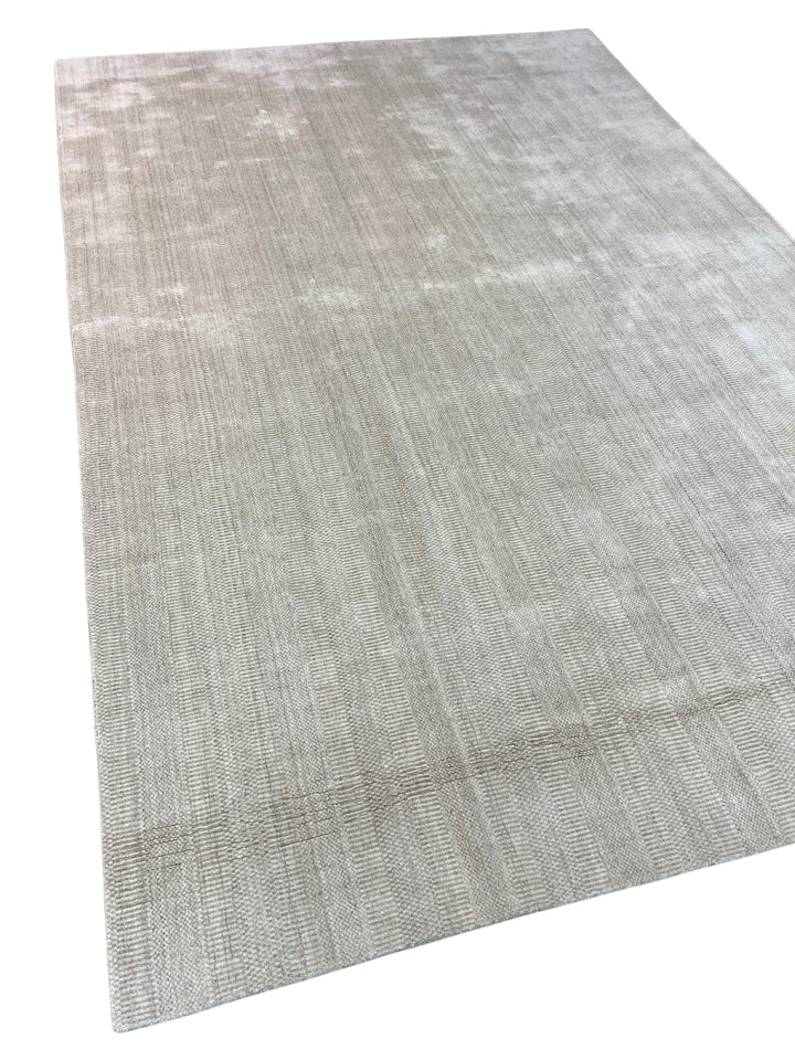Silver Gray &amp; Taupe Textured Modern Area Rug – 8’8” x 13’0”