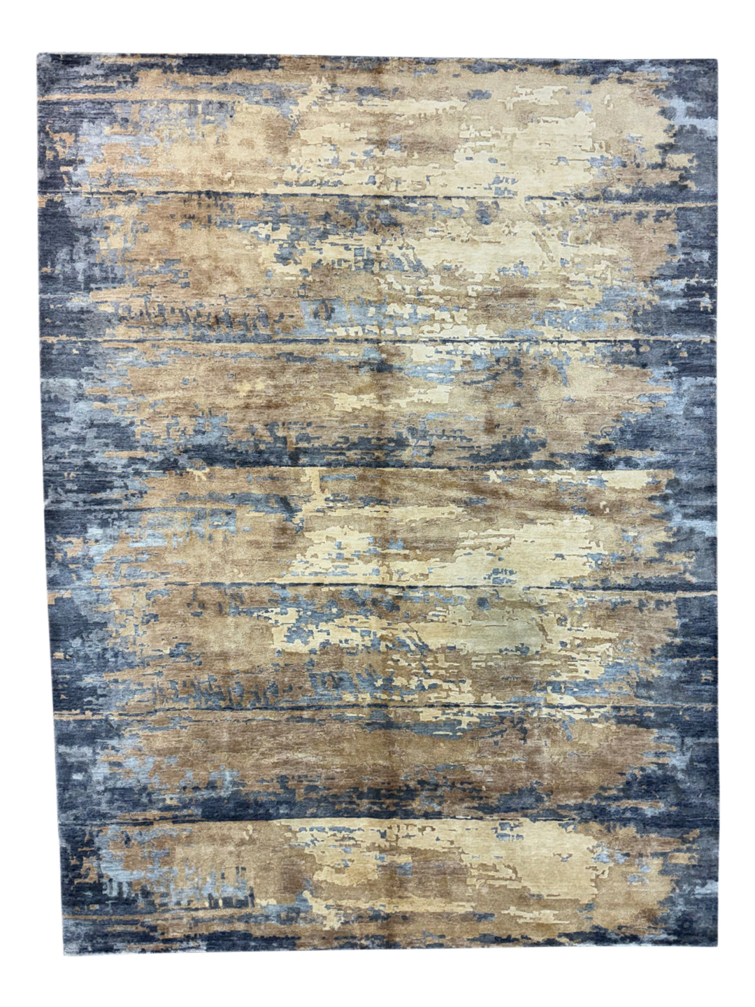 Dusty Purple, Taupe &amp; Beige Abstract Modern Area Rug – 9’0” x 12’1”