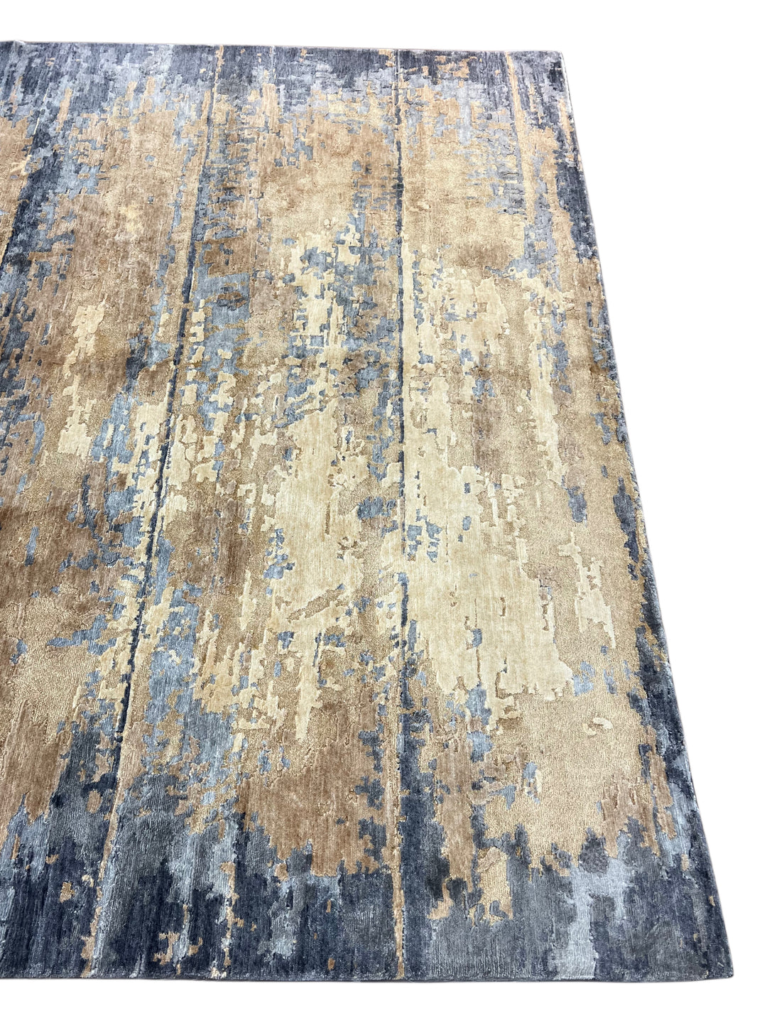 Dusty Purple, Taupe &amp; Beige Abstract Modern Area Rug – 9’0” x 12’1”