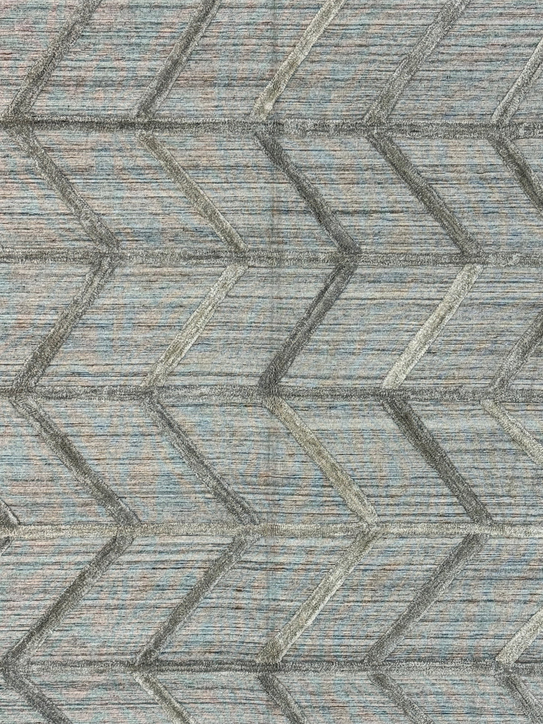 Gray, Charcoal &amp; Taupe Textured Chevron Area Rug – 9’0” x 11’10”