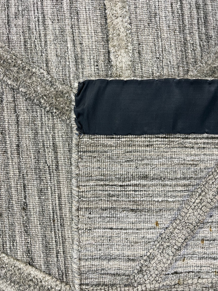 Gray, Charcoal &amp; Taupe Textured Chevron Area Rug – 9’0” x 11’10”
