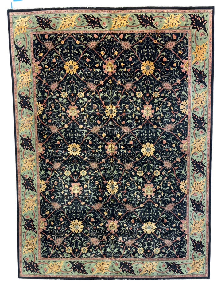 Midnight Garden Botanical Wool Rug – 9’11” x 13’7”