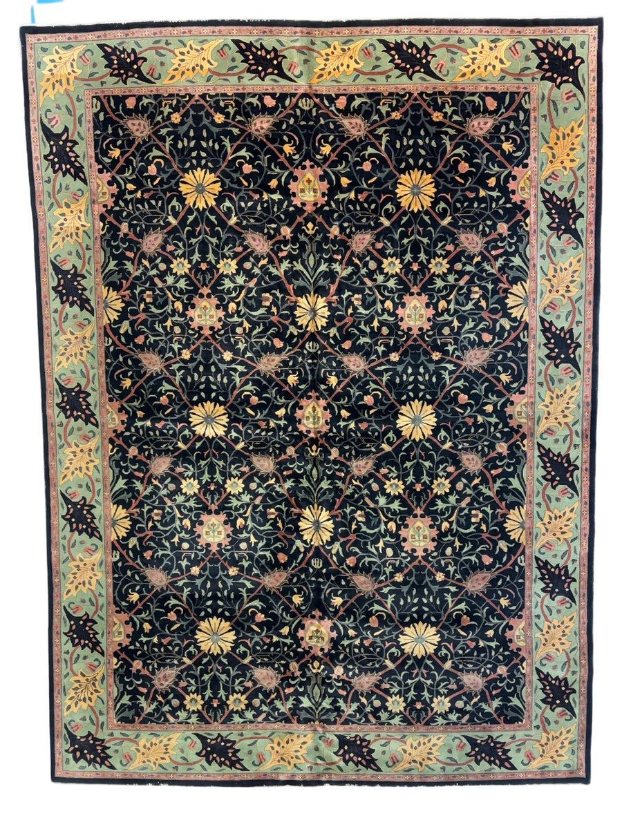 Midnight Garden Botanical Wool Rug – 9’11” x 13’7”