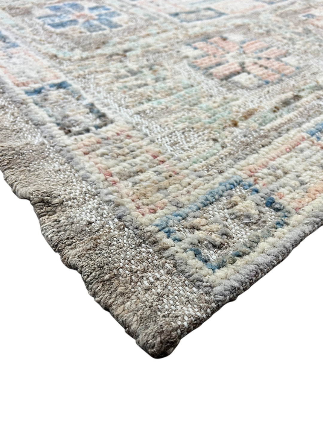 Taupe, Sage &amp; Ivory Oushak Style Area Rug – 9’3” x 11’9”