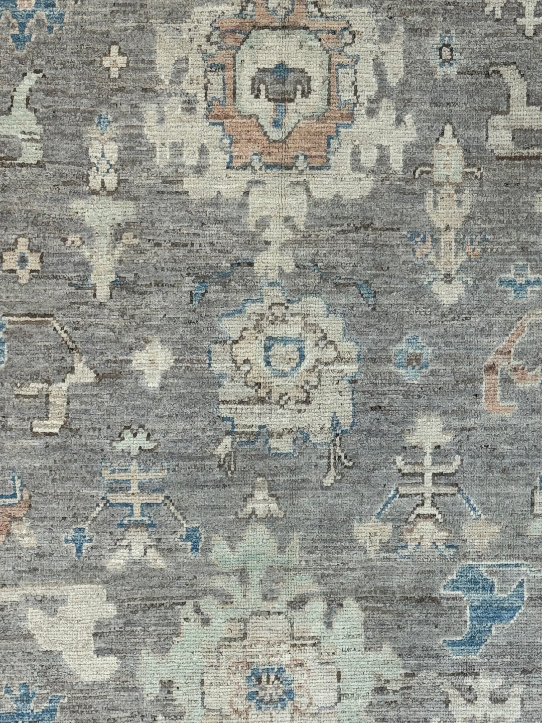 Ivory, Teal &amp; Blue Floral Area Rug – 9’4” x 12’2”