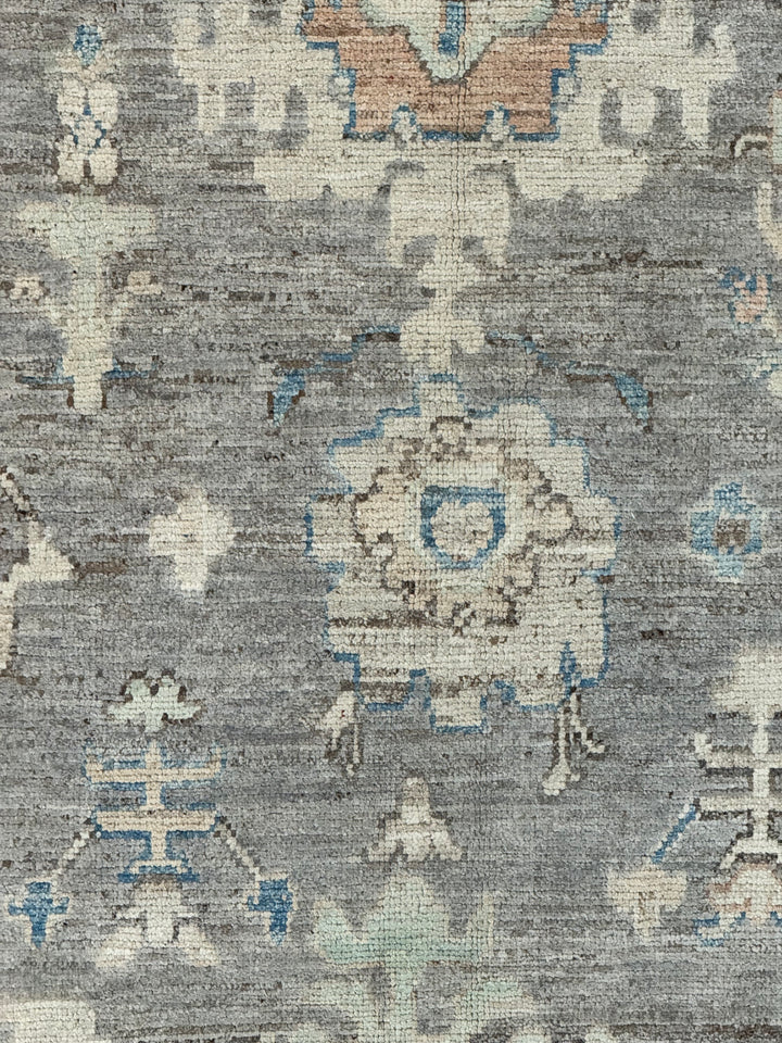 Ivory, Teal &amp; Blue Floral Area Rug – 9’4” x 12’2”