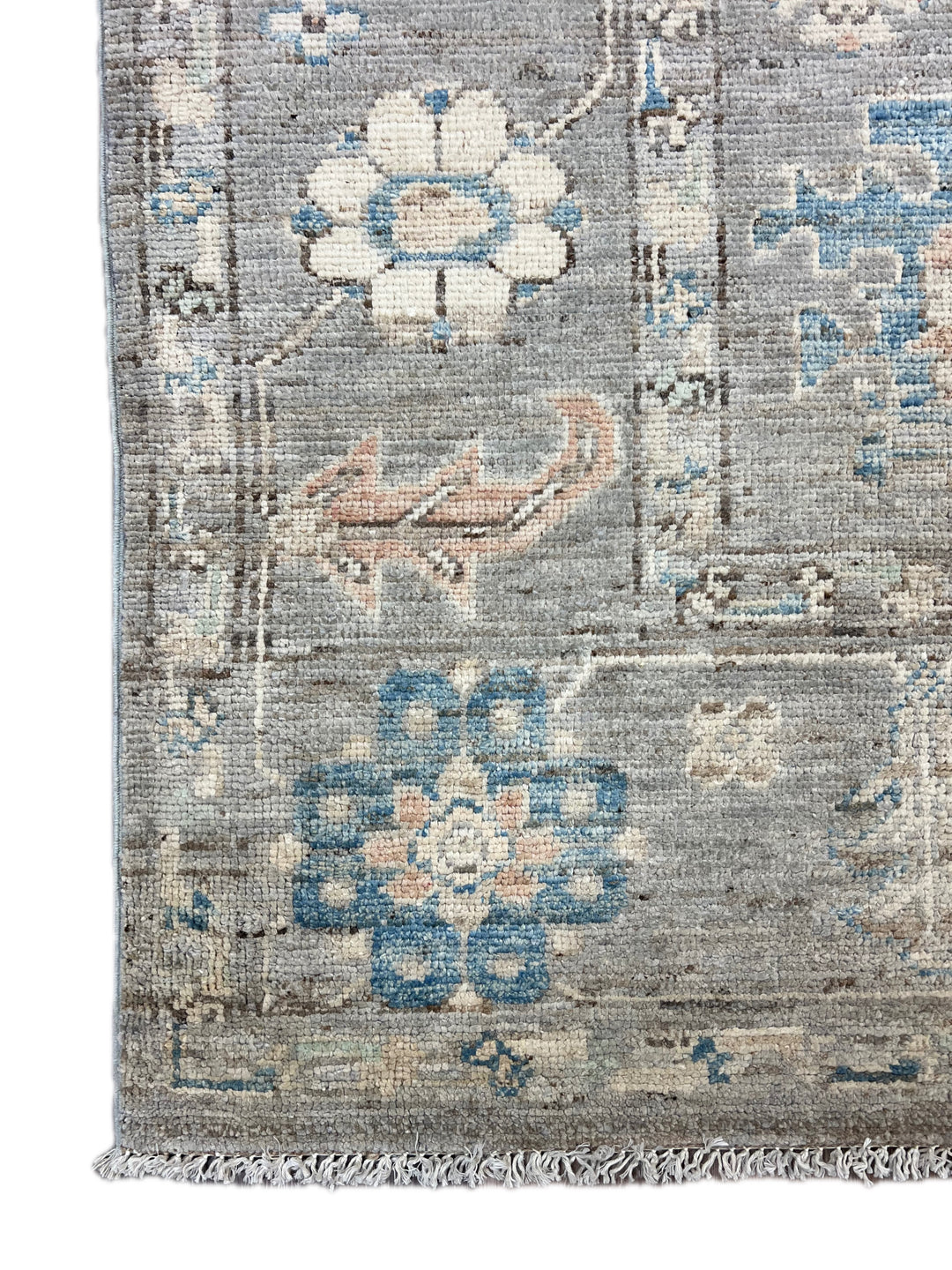 Ivory, Teal &amp; Blue Floral Area Rug – 9’4” x 12’2”