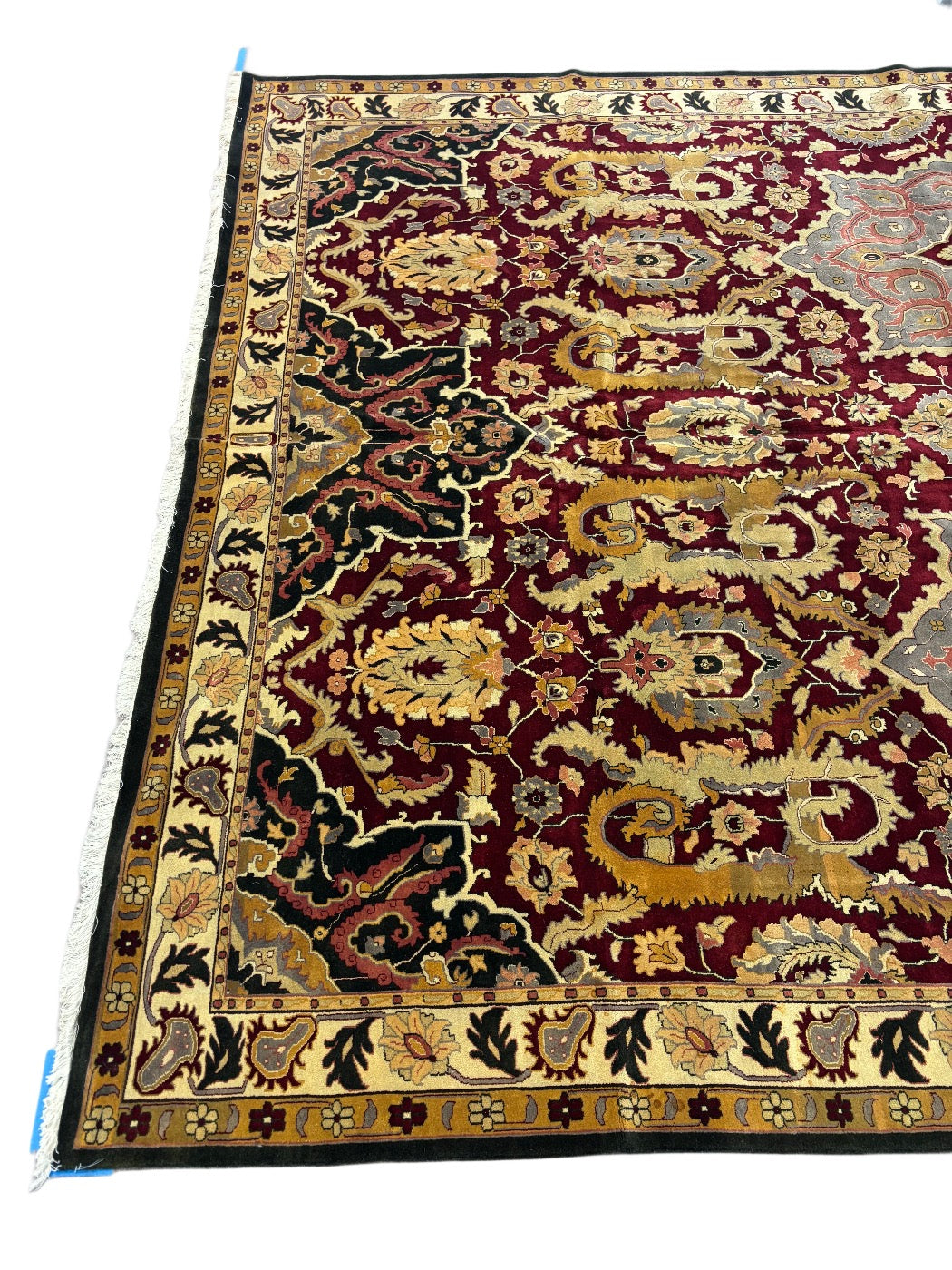 Burgundy Imperial Traditional Wool Rug – 9’11” x 14’0”
