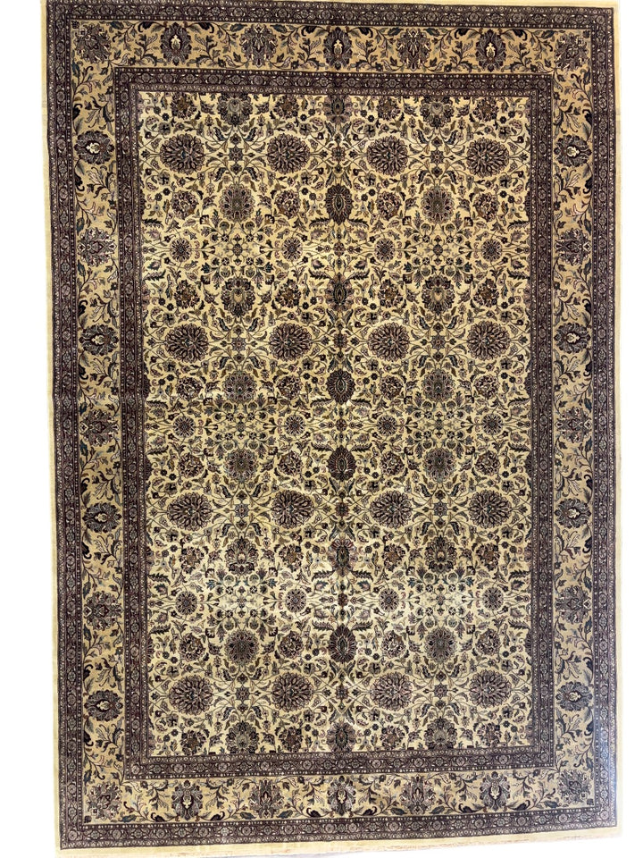 Golden Ivory Botanical Wool Rug - 9’11” × 14’7”
