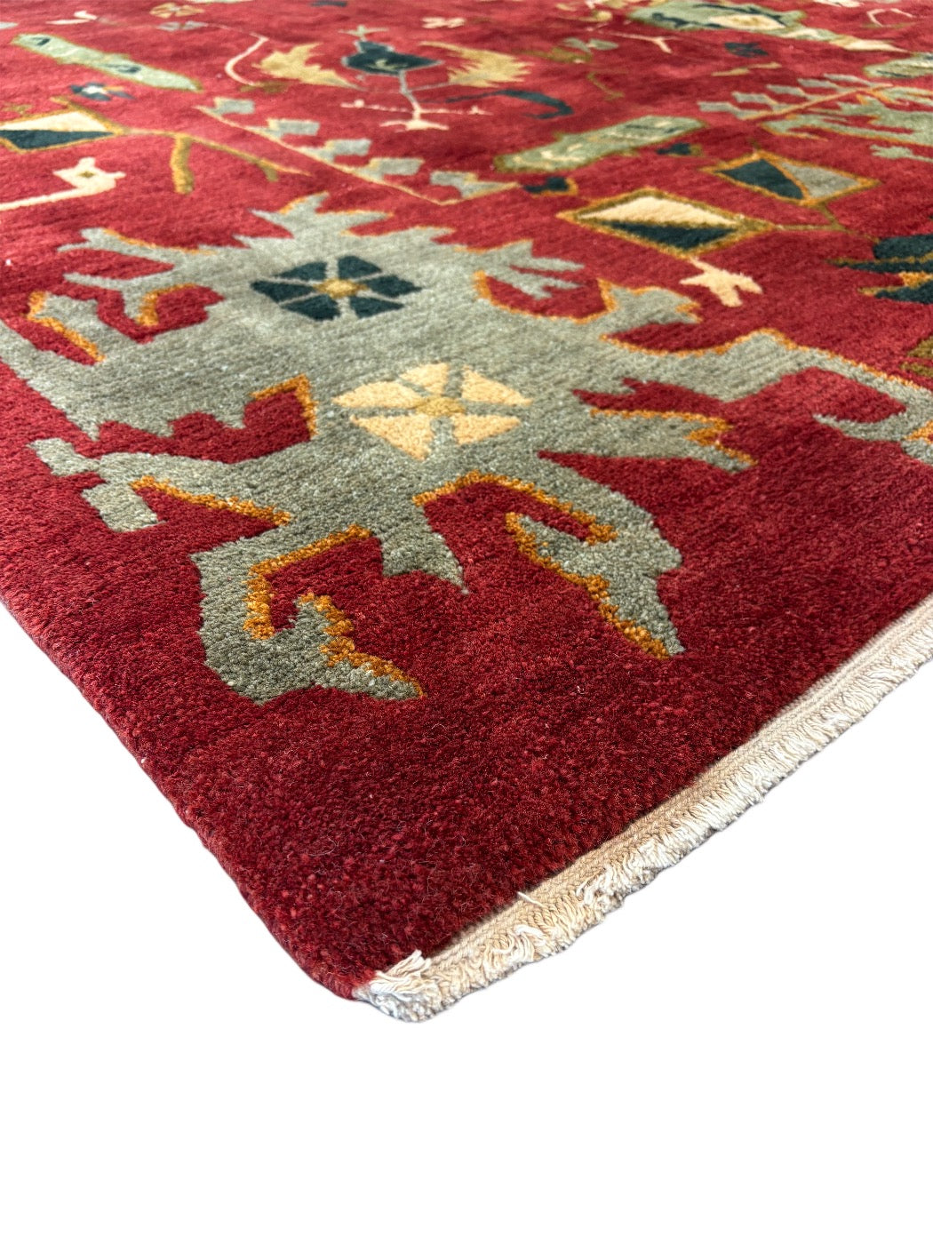 Tibetan Wool Rug – Contemporary Art Deco Design – 9’9” x 13’9”