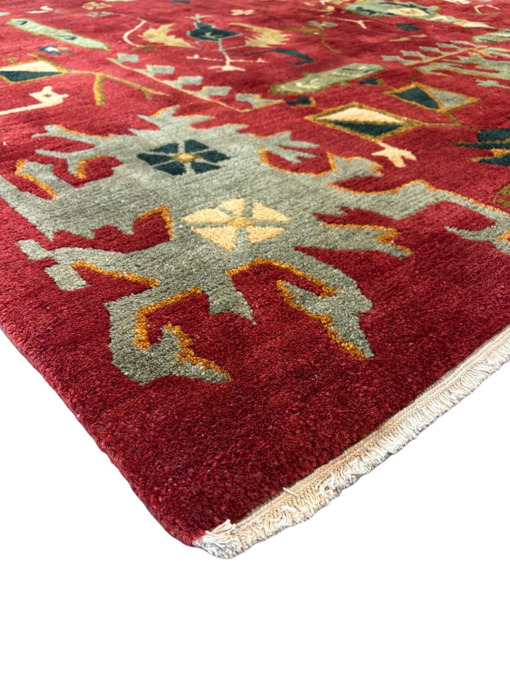 Tibetan Wool Rug – Contemporary Art Deco Design – 9’9” x 13’9”