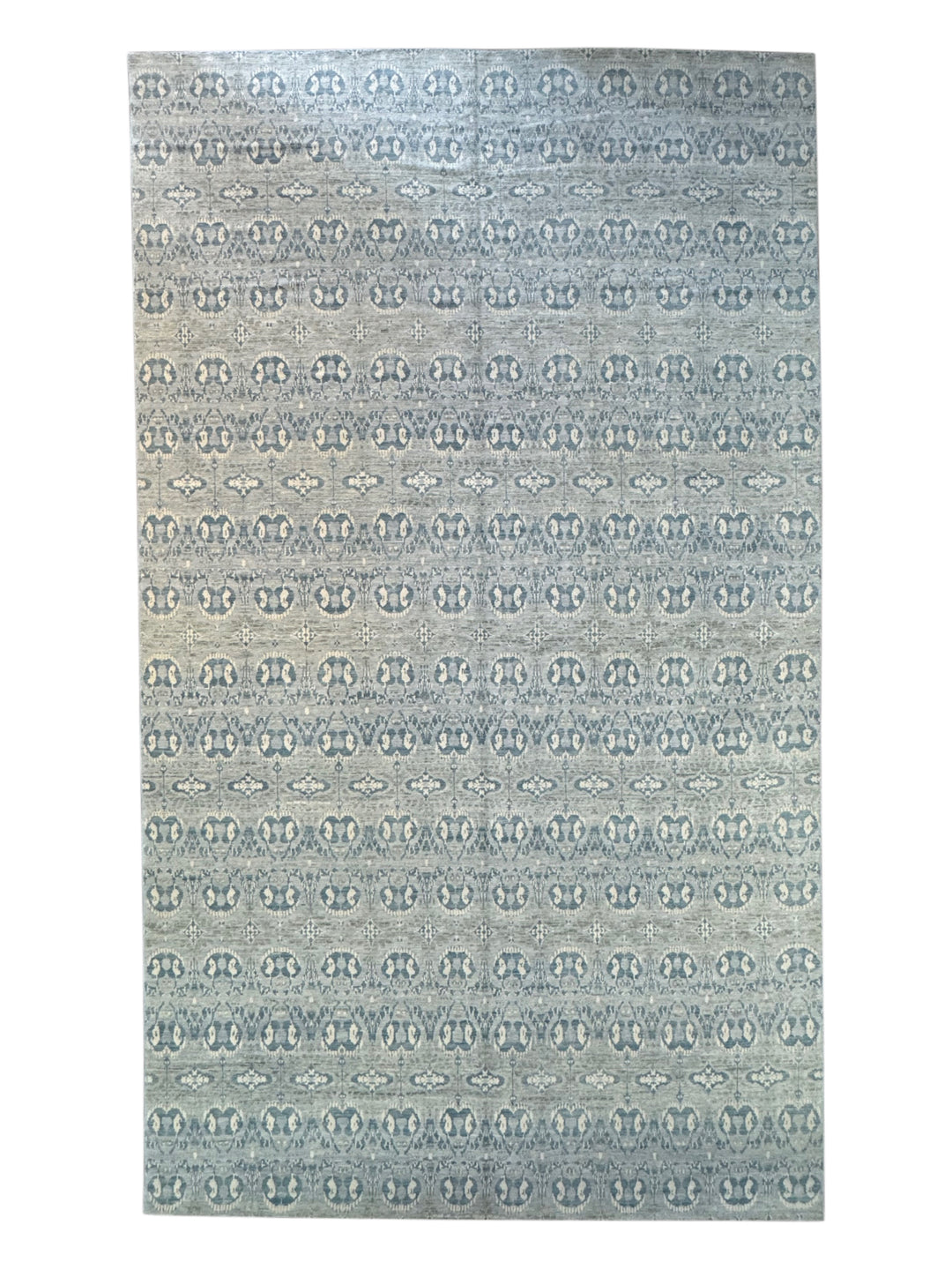 Blue Grey &amp; Ivory Oversized Transitional Rug – 12’1” x 24’2”