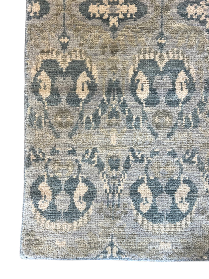 Blue Grey &amp; Ivory Oversized Transitional Rug – 12’1” x 24’2”