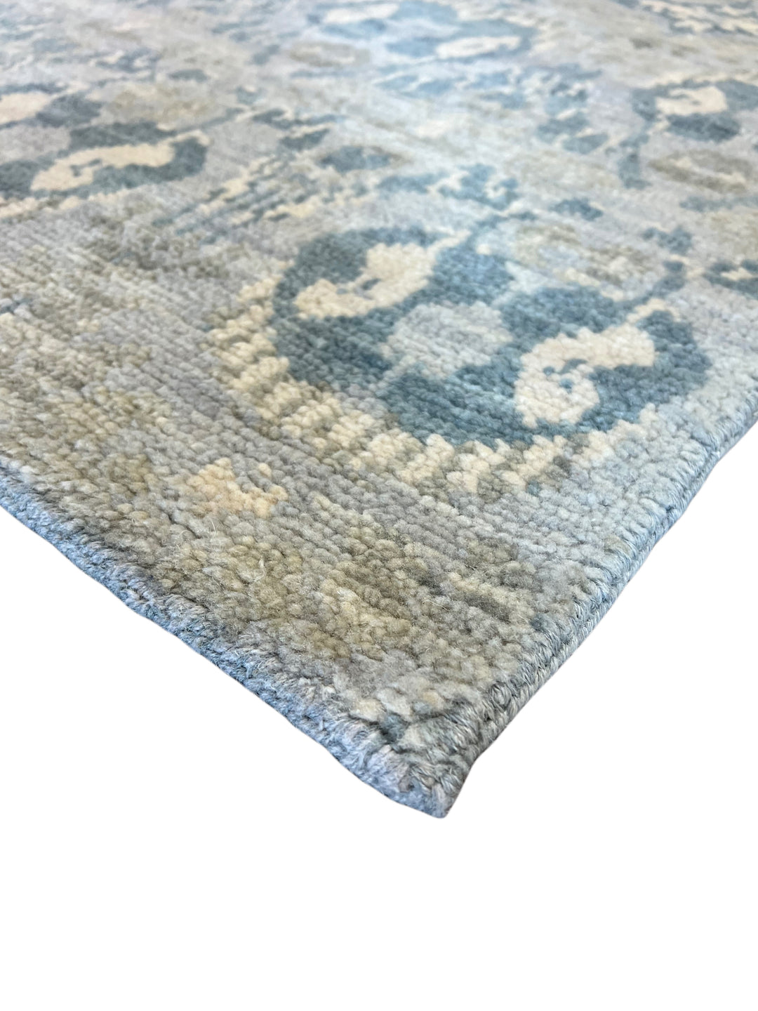 Blue Grey &amp; Ivory Oversized Transitional Rug – 12’1” x 24’2”