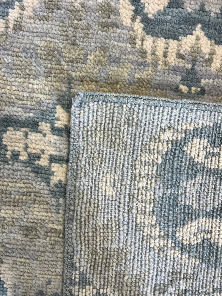 Blue Grey &amp; Ivory Oversized Transitional Rug – 12’1” x 24’2”