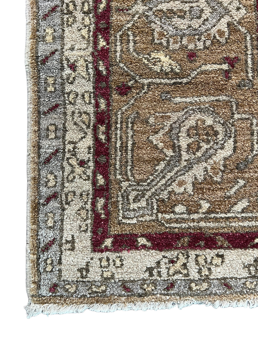 Burgundy &amp; Camel Floral Rug, Circa 1990 – 8’10” x 11’9”