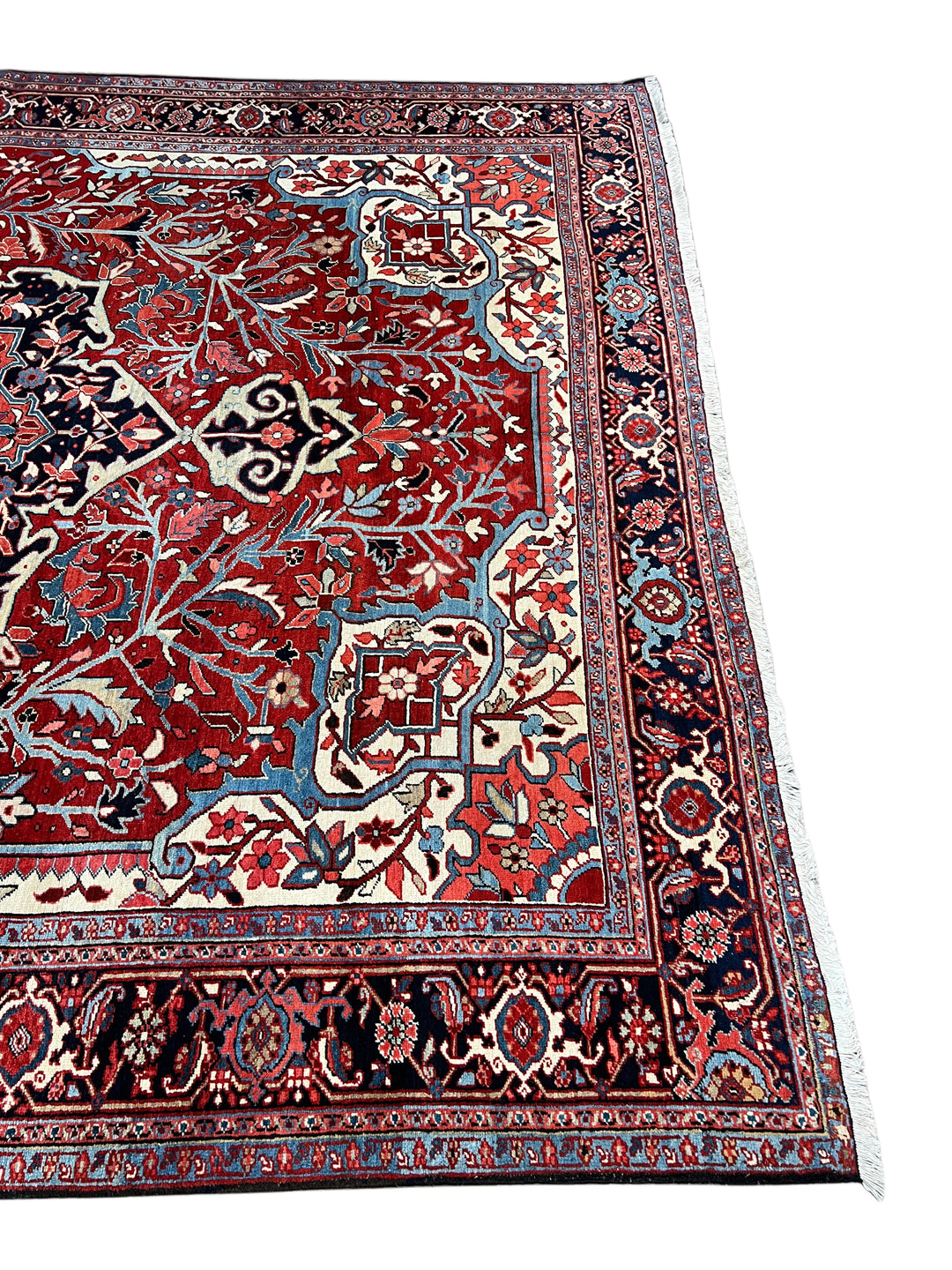 Antique Red &amp; Navy Heriz Rug, Circa 1920 – 9’1” x 11’10”