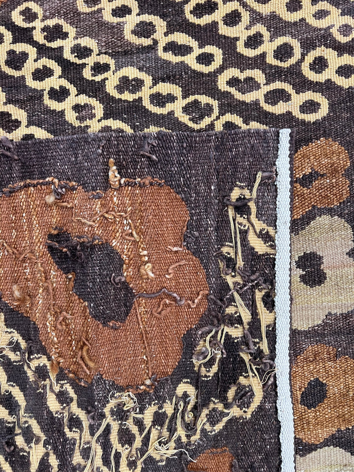 Charcoal, Brown &amp; Ivory Chinese French Transitional Aubusson Style Rug – 8’7” x 9’8”