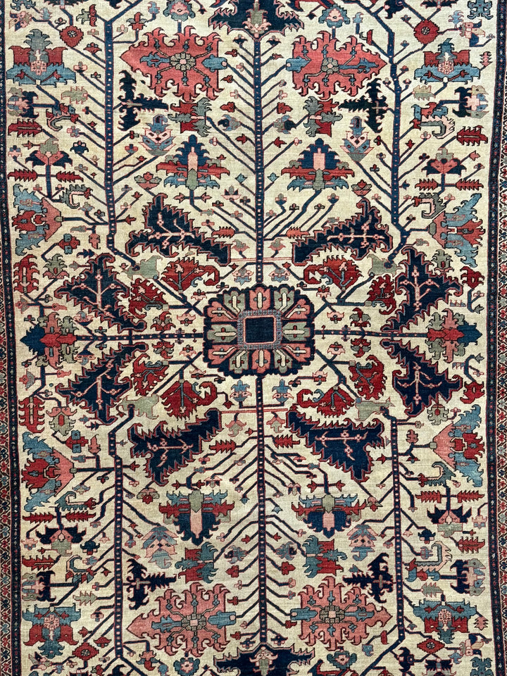 Ivory &amp; Rust Antique Serapi Rug – Circa 1910 | 10’0” × 13’11”