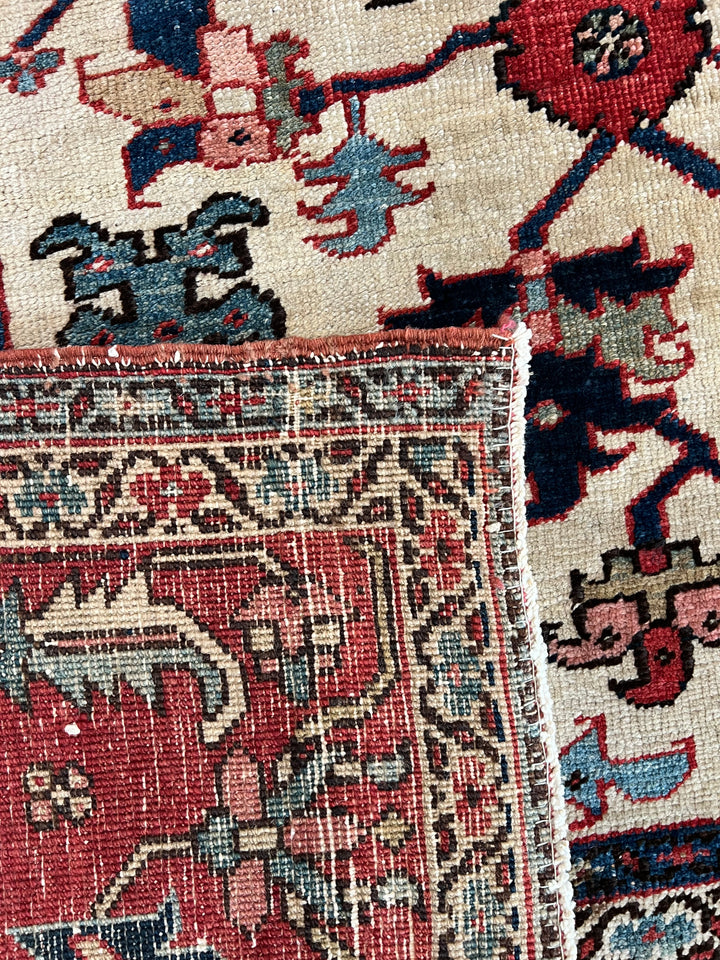Ivory &amp; Rust Antique Serapi Rug – Circa 1910 | 10’0” × 13’11”