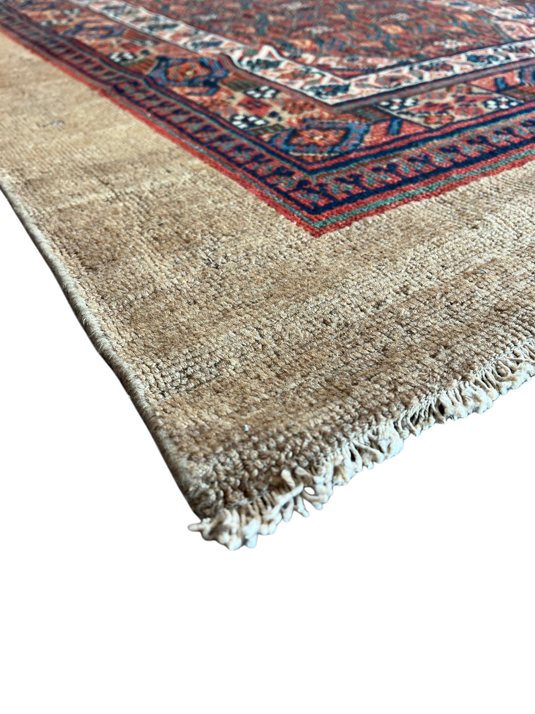 Antique Camel &amp; Rust Camel Hair Hamadan Runner Rug, Circa 1910 – 3’5” × 16’6”