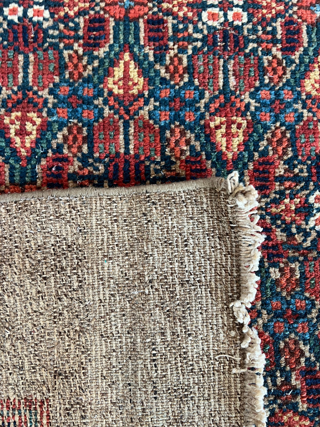 Antique Camel &amp; Rust Camel Hair Hamadan Runner Rug, Circa 1910 – 3’5” × 16’6”