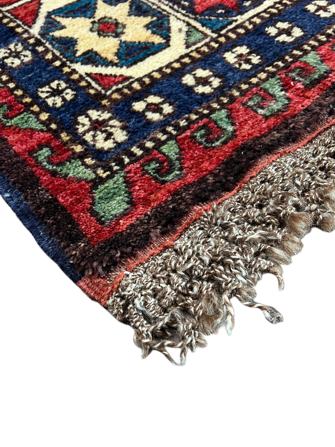 Red &amp; Navy Traditional Armenian Caucasian Rug, Circa 1990 – 8.5’ × 10.11’